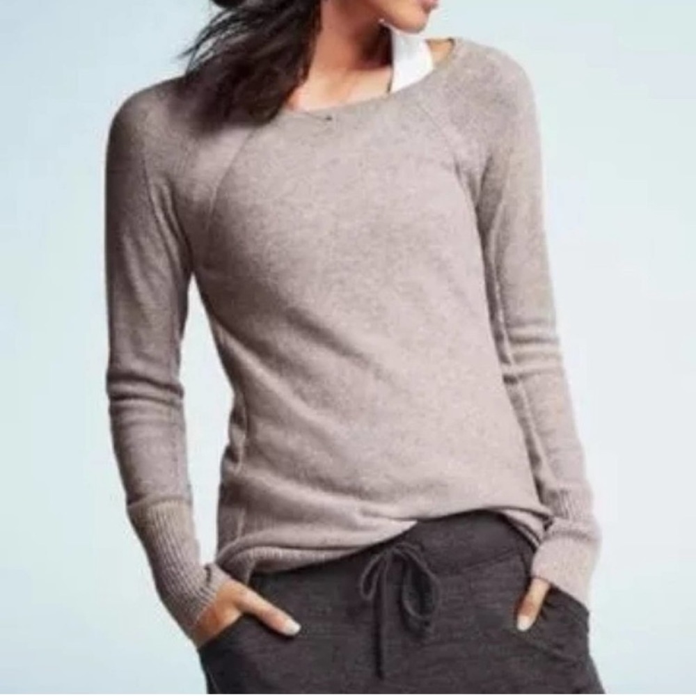 Athleta oatmeal beige amazilia cashmere sweater womens S